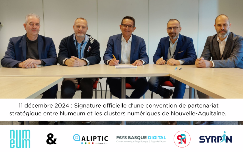 Convention de partenariat stratégique entre Numeum et les Clusters numériques de Nouvelle-Aquitaine